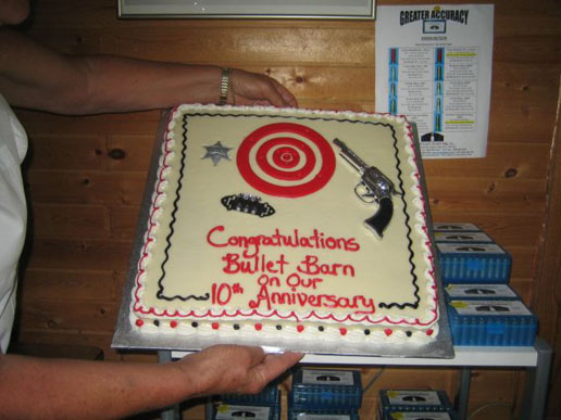 10th Anniversary Bullet Barn Cake