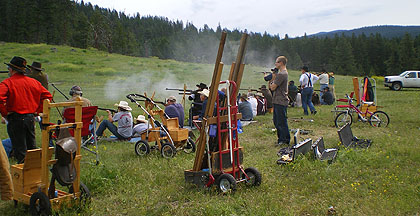 Firing at the group shoot