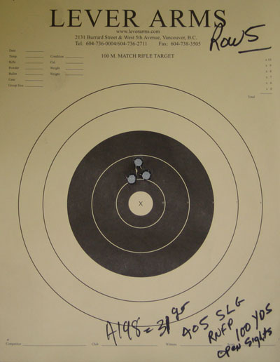 Target with 45-70 Grouping